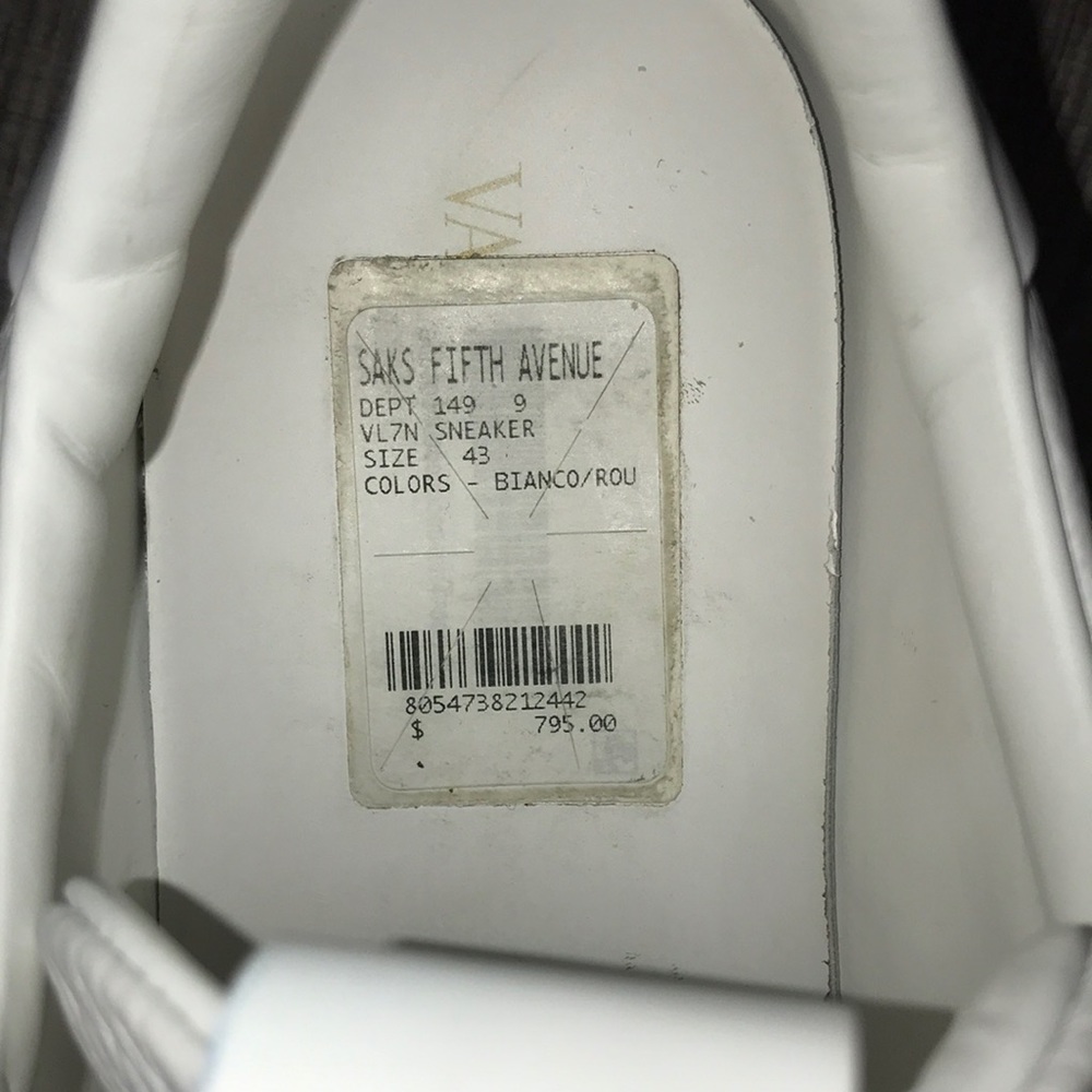 Valentino white and red sneakers for men